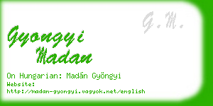 gyongyi madan business card